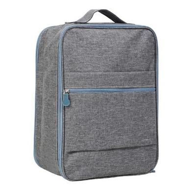 Schuhtasche mit großem Fassungsvermögen für Reisen, täglichen Gebrauch, Aufbewahrungsbeutel, wasserdicht, Tragegriff oben, leichtgängige Reißverschlüsse, grau