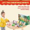JOYFY  Christmas Advent Calendar 24 Days Countdown Advent Calendar with 24 Stuffed Animals for Xmas Gift Classroom Prizes
