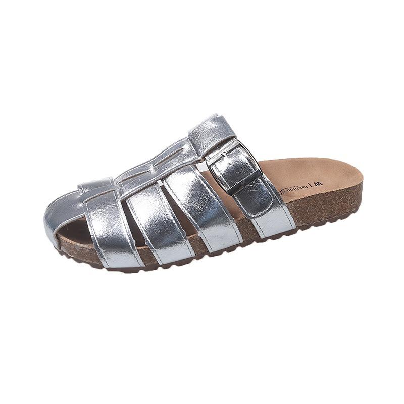 Pig Cage Shoes for Women with One Foot, Lazy Bag Head and Half Slippers, Wearing New Summer Soft-soled Sandals