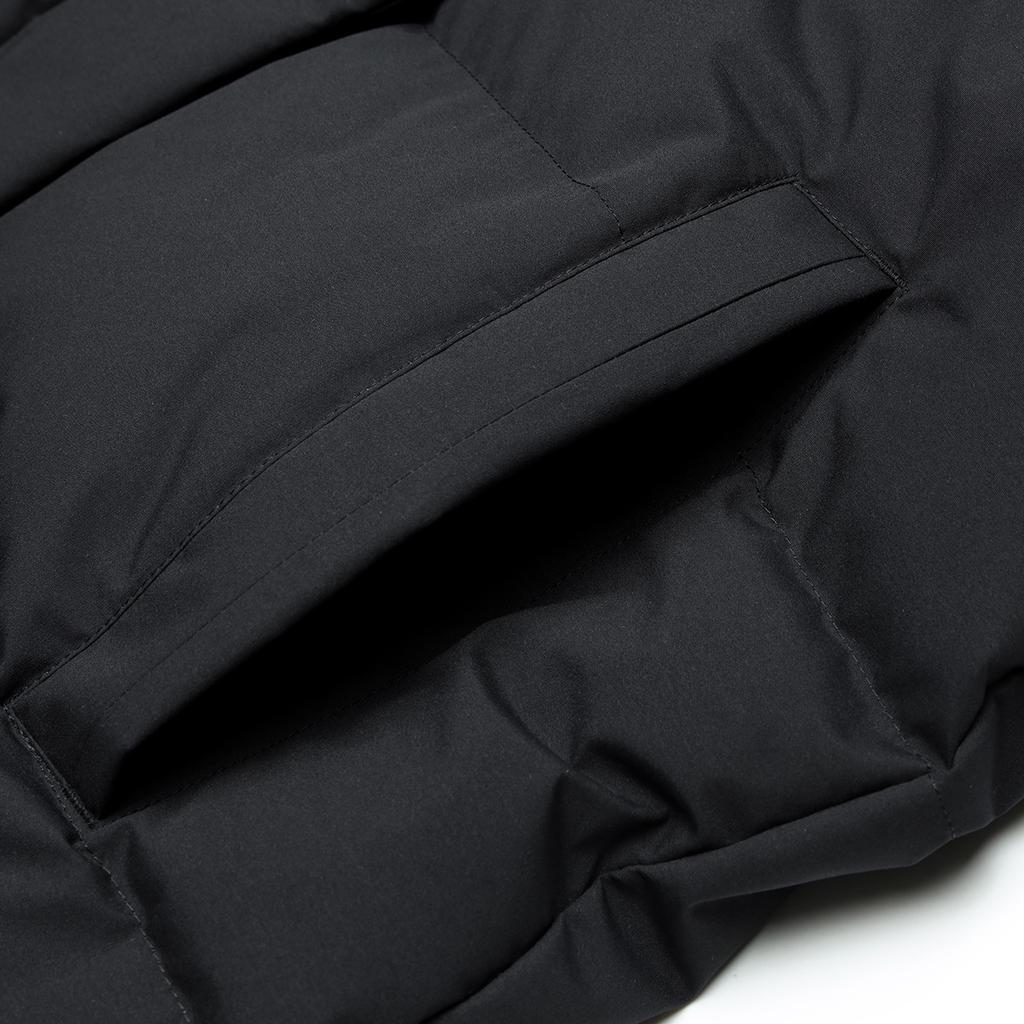 Fila Logo Printed Hooded Mid-Length Casual Down Jacket Women Outerwear Black F11W347901F-BK