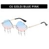 European and American new frameless cloud lightning sunglasses, party and dance funny sunglasses, women's trendy sunglasses