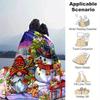 1 Stück Weihnachts-Schneemann-Druck Leichte Flanelldecke, Bequeme und Warme Decke, für Camping Sofa Bett und Couch Büro, Geschenkdecken in Alle