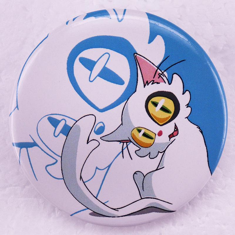 Suzume no Tojimari White Cat Anime Tinplate Badge Pin