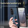 Samsung Z Fold7/6/5 Leather Texture Wrist Strap Stand Case