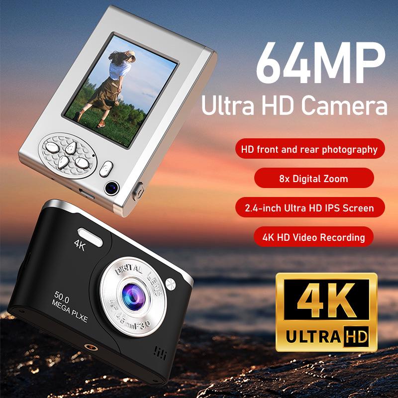 Retro-Style Mini Portable Dual-Camera Mirrorless SLR for Students and Beginners