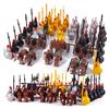 Medieval Age Castle Knights Spartan Warriors Crusader Roman Legion Infantry War Horse Chariot Building Bricks Blocks Figures Toy