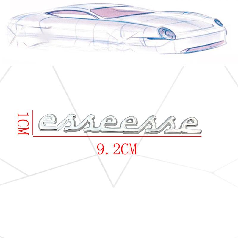 1 stk 3D Metall Esseesse Bilklistremerke Sinklegering Bilkarosseri Side Bak Bagasjerom Emblemer 695 595 Esseesse Logo For 500 695 595 Esseesse Auto Tilbehør