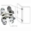 Oncealed Worktop For Cabinet Cupboard Wooden Box Hardware Hardware Tool Door Hinge Cross Hinge