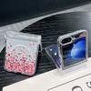 3PCS Foldable Shockproof Case for Samsung Z Flip6 Flip5 Flip4 for Magsafe Magnetic Colorful Love Hearts Pattern Clear Hard Pc Slim Case Cover