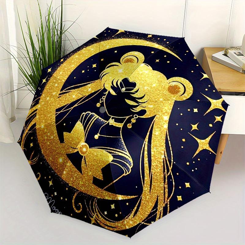 1pc Sailor Moon Always Glitter Umbrella with Plastic Handle,Suitable for All Seasons Home Travel Outdoor UmbrellaM1074