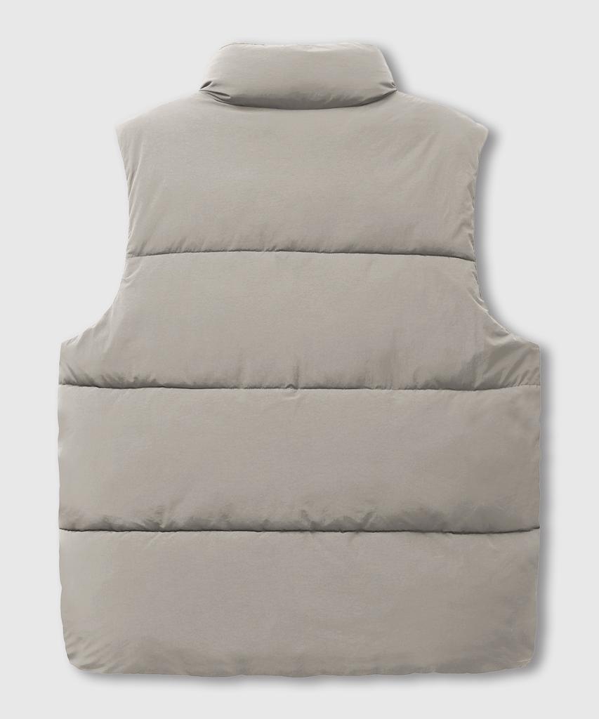 Lemain Second 2Way Oversized Voluminous Taslan Puffer Vest [Beige]