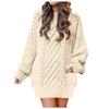 Women's Fashion  And Winter Round Neck Long-Sleeved Warm Sweater Top