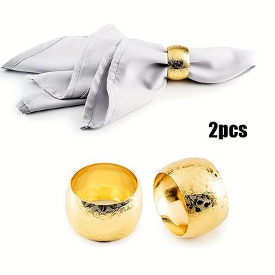 2 pièces Rond de serviette Nouvelle boucle de serviette Rond de serviette rose Anneau en métal de haute qualité Table d'hôtel