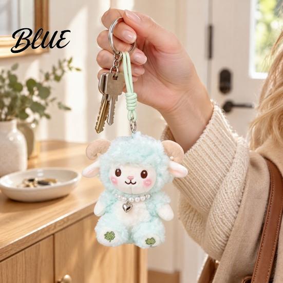 Soft Stuffed Sheep Toy Cute Plush Keychain Lamb Doll Pendant for Cartoon Backpack Handbag Kawaii Animal Charm Accessory Kids Adults Small