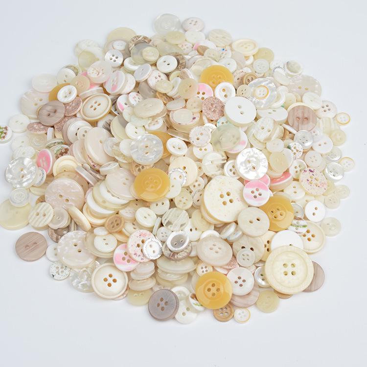 Available Now! Mixed Color Round Resin Buttons for DIY Crafts – Ideal for Handmade Button Art and Floral Designs.