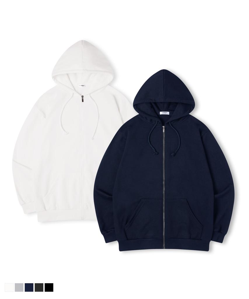 Topboy [Non-Fleece Or Fleece] Easy Sweat Zip-Up Hoodie 5 Colors (Type B)