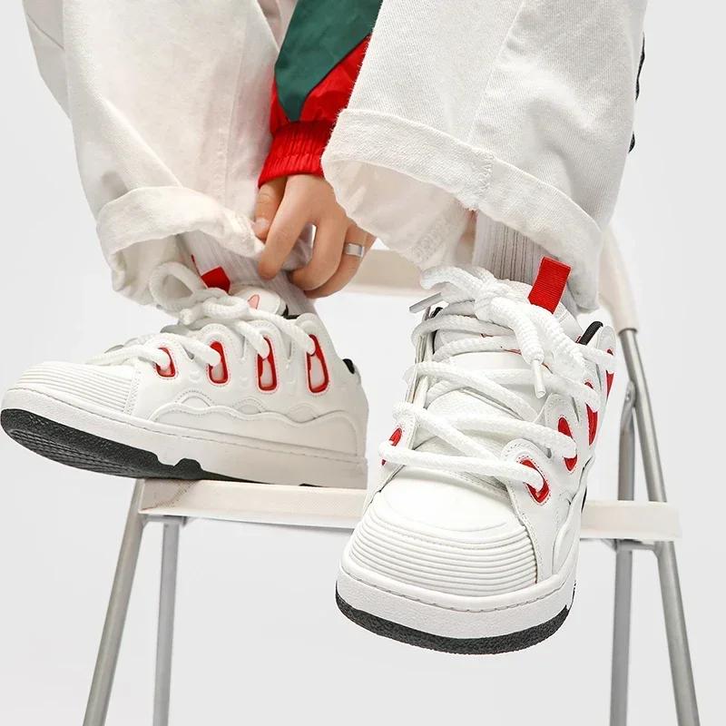 Women Luxury Zapatillas Deportivas Mujer Man Skateboard Bread Shoes Retro National Trend Sport Shoes Board Women Skate Sneakers