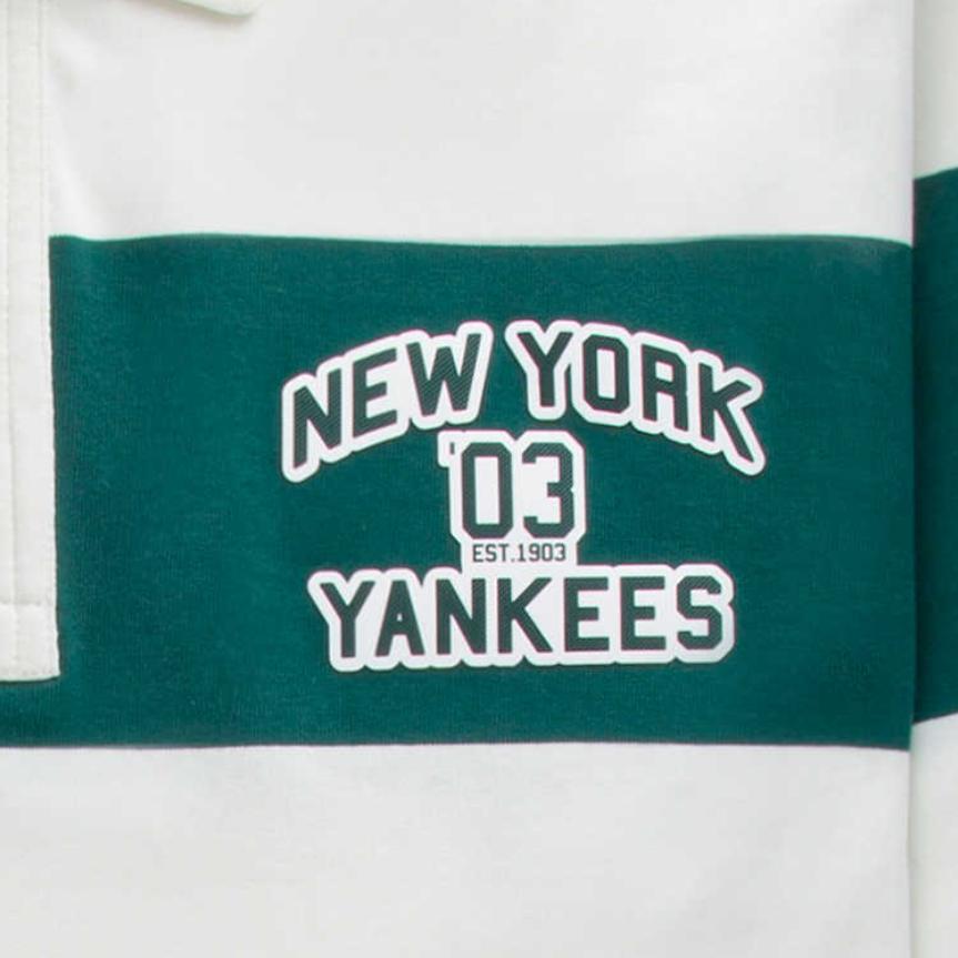 New MLB MLB Preppy Style Collection New York Yankees Polo Shirt Unisex Dark Green 3APQV0151-50GND