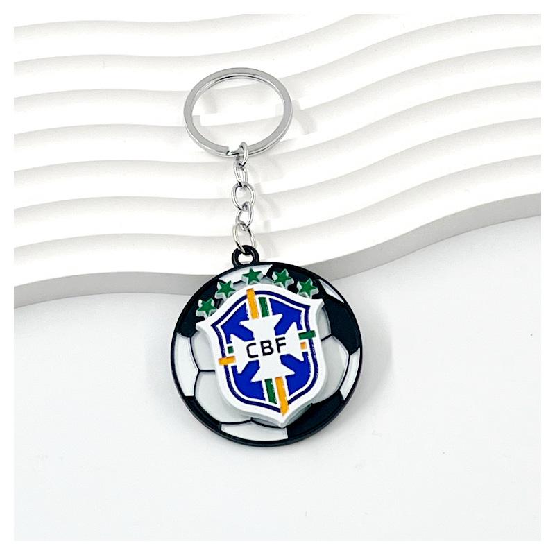 Chelsea AC Milan Barcelona Messi Real Madrid Ronaldo Football Keychain Turning Fan Pendant Blind Box Gift