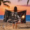 Steam-punk style cruising motorcycle polyester microfiber beach towel is highly absorbent, suitable swimming and beach outings