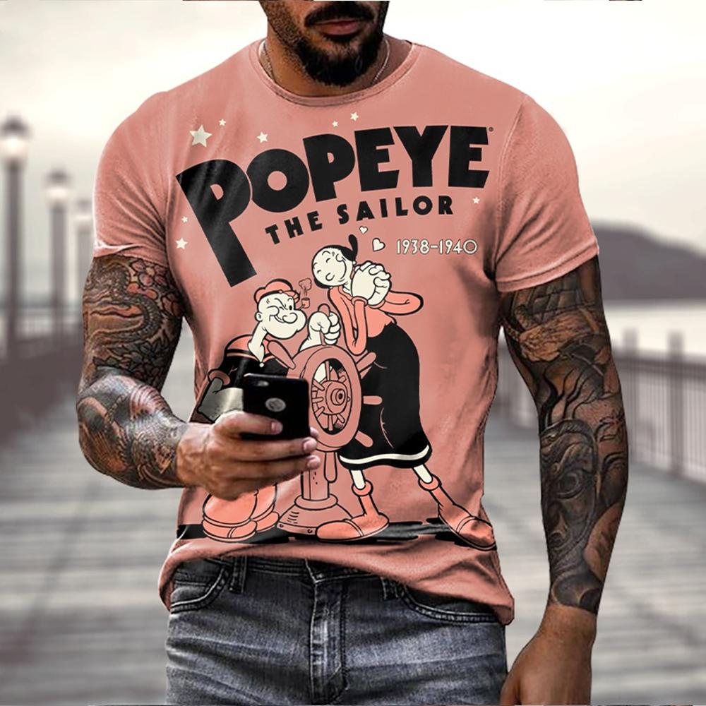 Casual Round Neck T-shirt 3D Digital Printing T-shirt Summer Style Men's Fashion Slim T-shirt Short-sleeved Top Size XXS~6XL