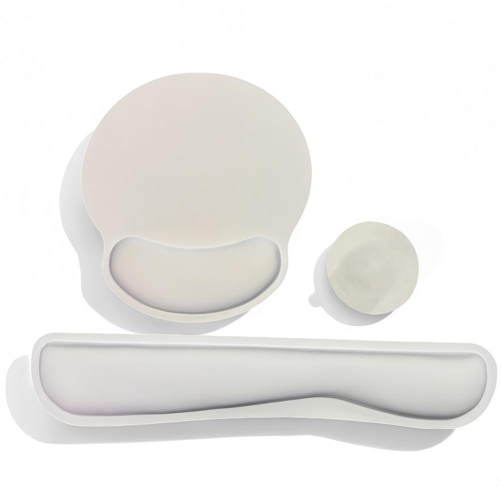 Keyboard Wrist Rest Pad and Mouse Pad Set 3pcs Kit Ergonomic Memory Foam Mouse Wrist Support with Non-Slip Base for Home Office