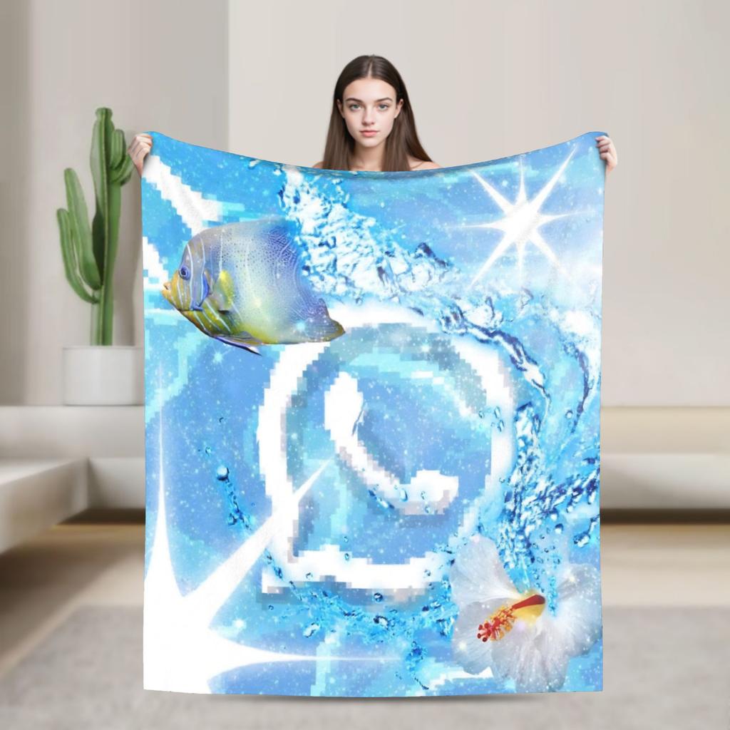 Electronic Y2K Frutiger Aero Fuzzy Blanket Fashion Throw Blanket For Home El Sofa 150*125Cm Bedspread