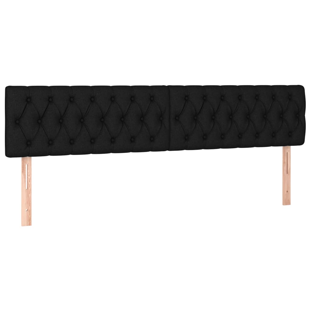 Box Spring Bed with Mattress Black 120 X 190 Cm Fabric
