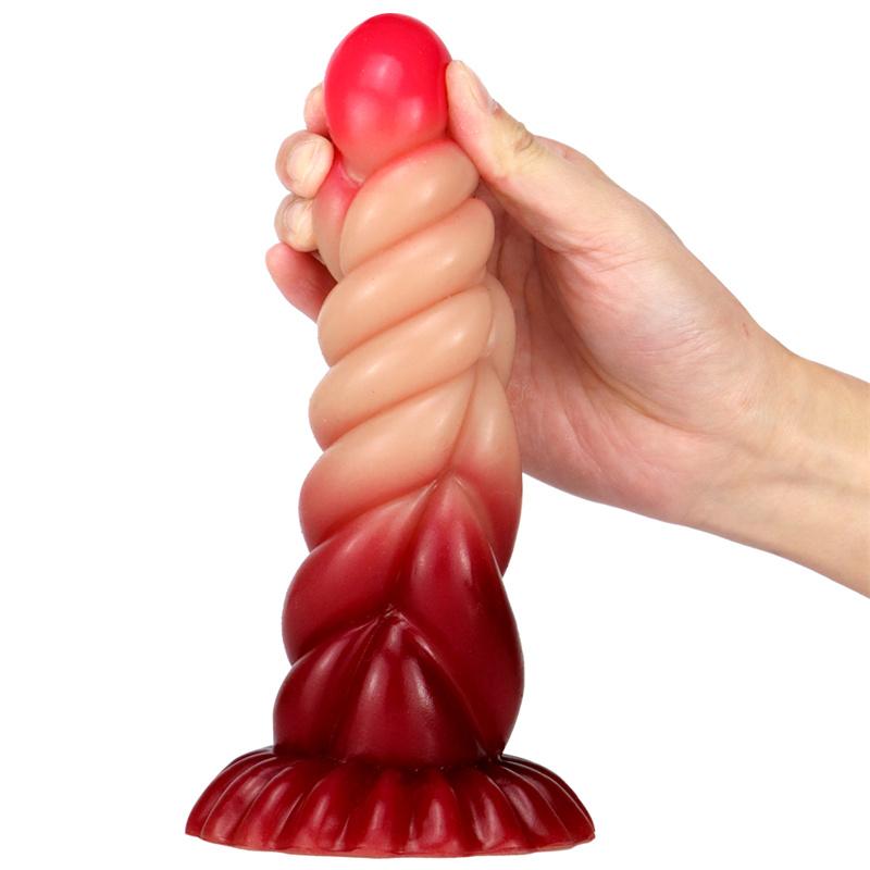 Gradient Color Twist Shape Female Anal Plug Anal Dilator Female Imitation Phallus Adult Sex Toys