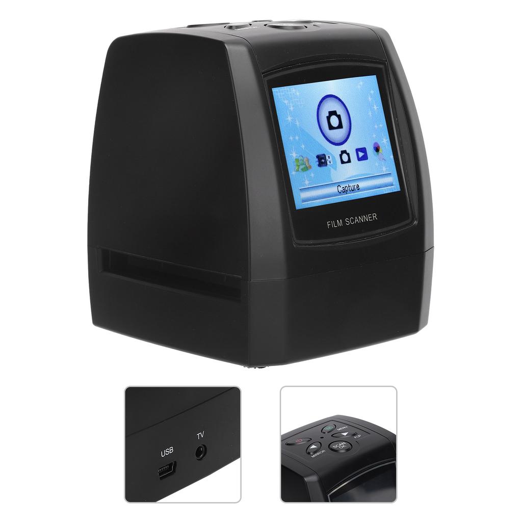 Film Scanner 135 35mm USB2.0 EC718 with 2.36in Colored LCD 100‑240V for Windows XP VISTA