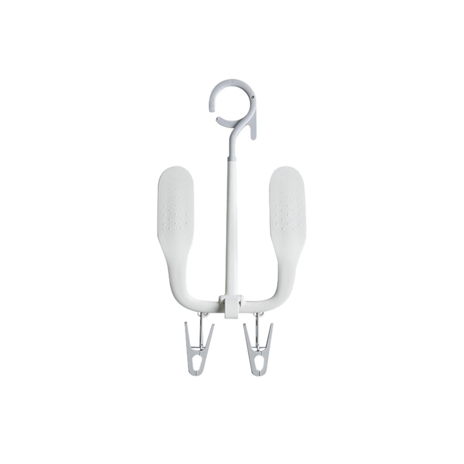 

Вращающаяся полка для обуви Сушилка для обуви с двойным крючком Бытовая сушилка для обуви белый