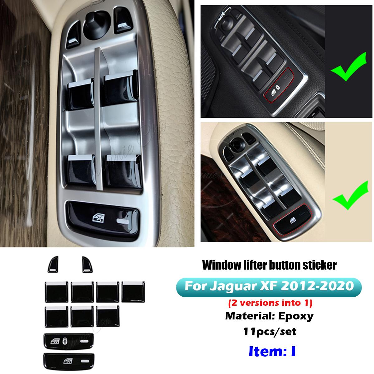 

Черная эпоксидная наклейка на кнопку для Jaguar XF X250 XK XKR XJ XJL Отделка салона автомобиля Накладка на центральную консоль приборной панели