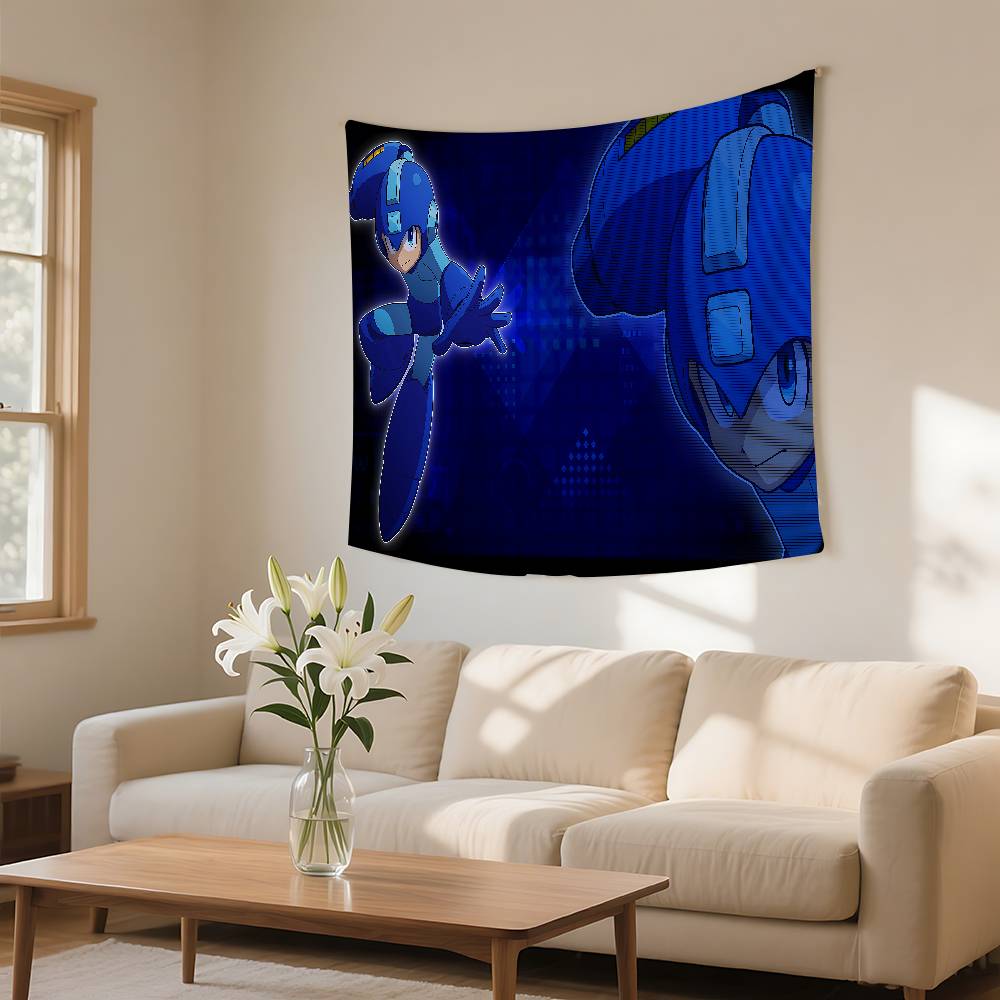 MMega Man Game Fashion Tapestry Wall Hanging Tapestry Art Deco Blanket Curtain Hanging At Home Bedroom Living Room Decor