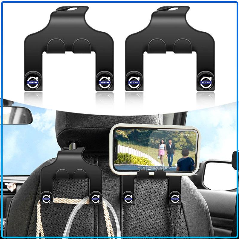 Car Seat Headrest Hook multifunctional Storage Mobile Phone Holder For Volvo Rdesign XC90 S60 XC60 V70 S80 S40 V50 V40 V60 C30 S70