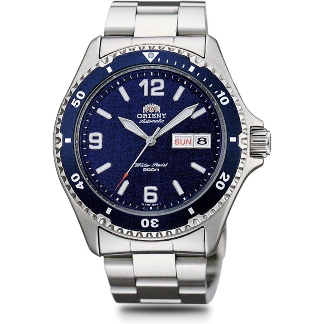 Автоматические дайверские часы ORIENT Mako II SAA02002D3 - Синий циферблат, Водонепроницаемость 200 м, Японский механизм