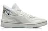 Li Ning Superwave Textile, Synthetic Leather Slip Resistant Abrasion Resistant Mid Top Skateboard Shoes Men's White AGCQ061-1