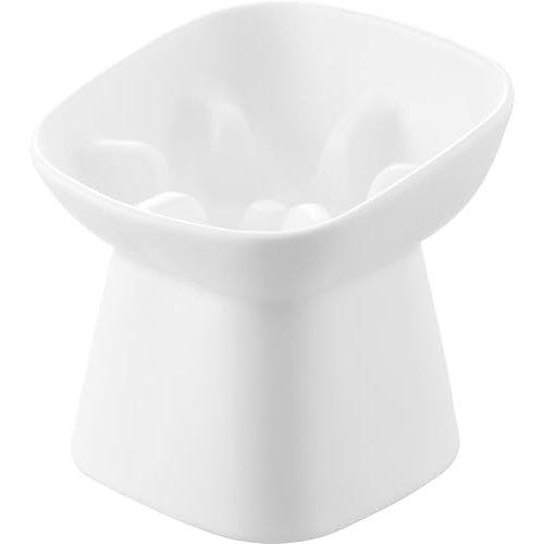 Yamazaki Ceramic Slow Feeder Pet Food Bowl nooks Slanted Height 11.5cm Microwave Dishwasher Safe Black 10558