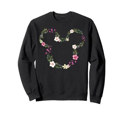 Disney Micky und Freunde Micky Umriss mit Blumen Sweatshirt