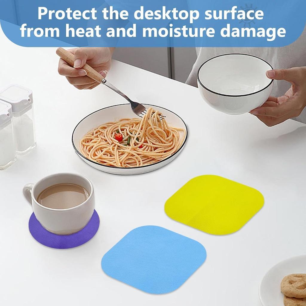 Non-Slip Rubber Jar Opener Pad 8pcs - Easy Grip Kitchen Tool for Opening Lids, Cans & Bottles - Ideal for Arthritis & Weak Hands