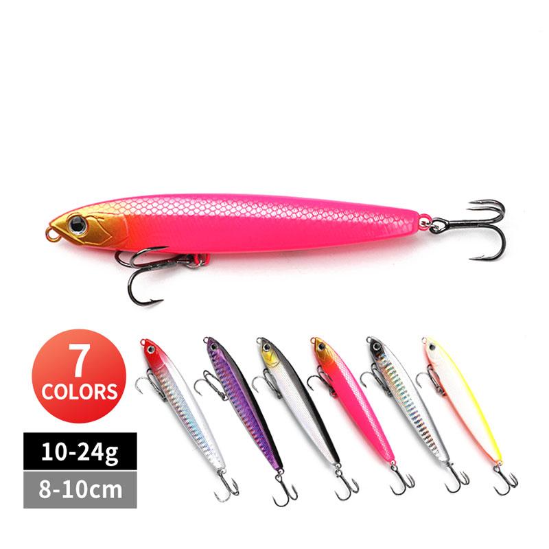 

Карандаш Тонущая Рыболовная приманка Гольян Джиггинг Жесткая приманка 10/14/18/24G Рыба Окунь Искусственная биомиметическая приманка с крючками с кровью