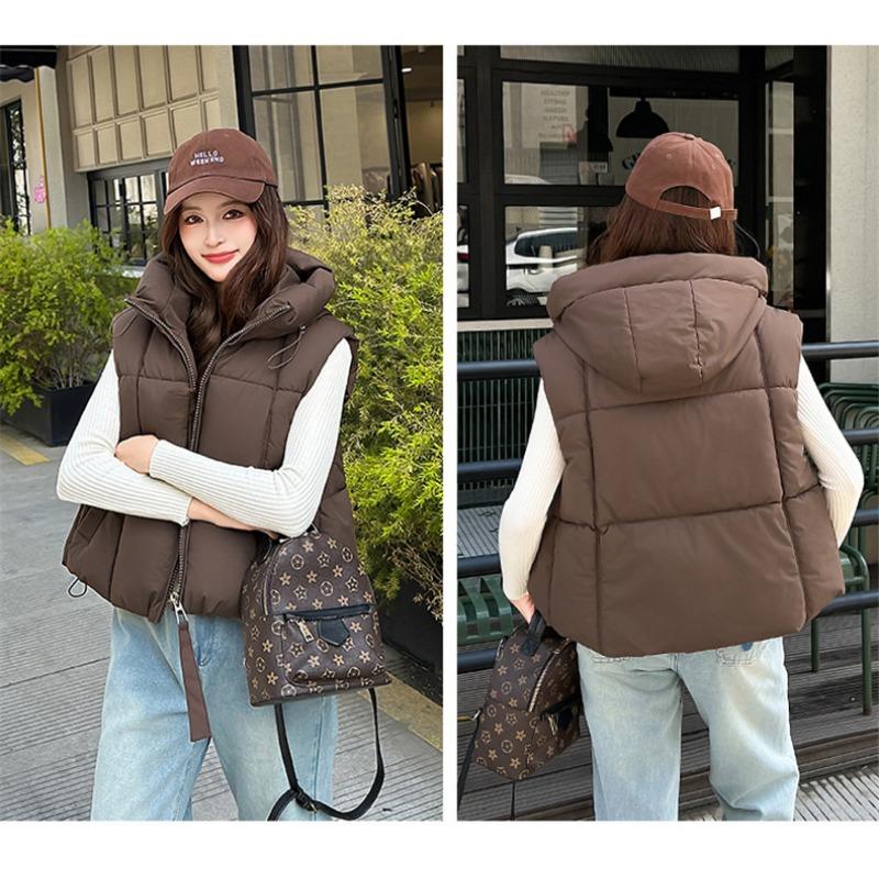 DAFIFY Moda Donna Casual Autunno Inverno Monocolore Stampa Senza Maniche Giubbotti & Cappotti Piumini