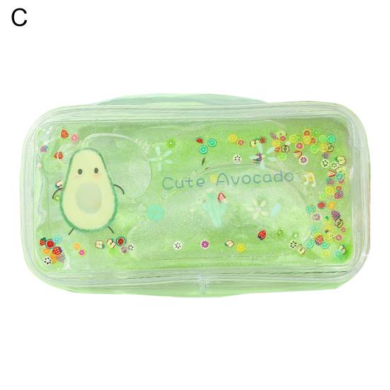 Durable Pen Bag Decorative Portable PVC Pencil Case Pen Bag Cosmetics Storage Pouch