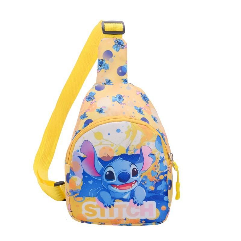 Stitch Cartoon Kids Coin Purse Chest Bag With Polyester Lining For Daily Outdoor Use