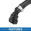 Radiator Hose No.17128602600 Engine Expansion Tank Overflow Pipe for BMW 530e 2018-2020 530i xDrive 2.0L 2017-2019 Rubber Black