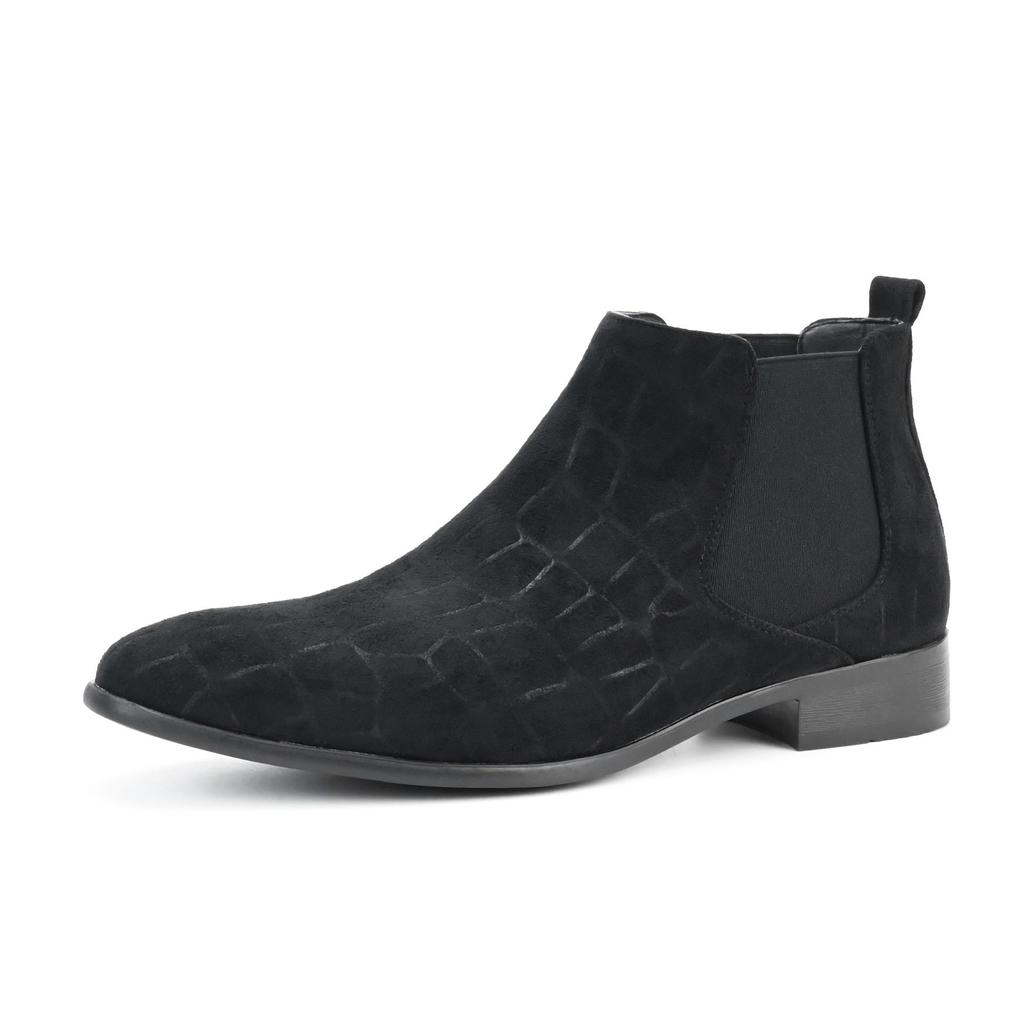 Men's Square Toe Chelsea Ankle Boots - Versatile Fashion Short Boots
