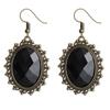 Punk Wide Neck Black Lace Necklace, Banquet Dress Exaggerated Fringe Pendant Collarbone Chain Women