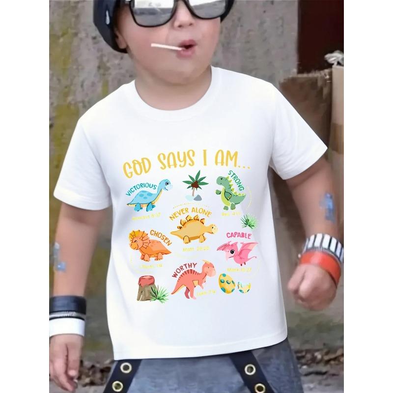 European sizes  Little Boys T-Shirt Soft And Comfortable Everyday Top, Suitable for Home, Outdoor, And Sports Activities, Comfortable And Breathable 110 белый