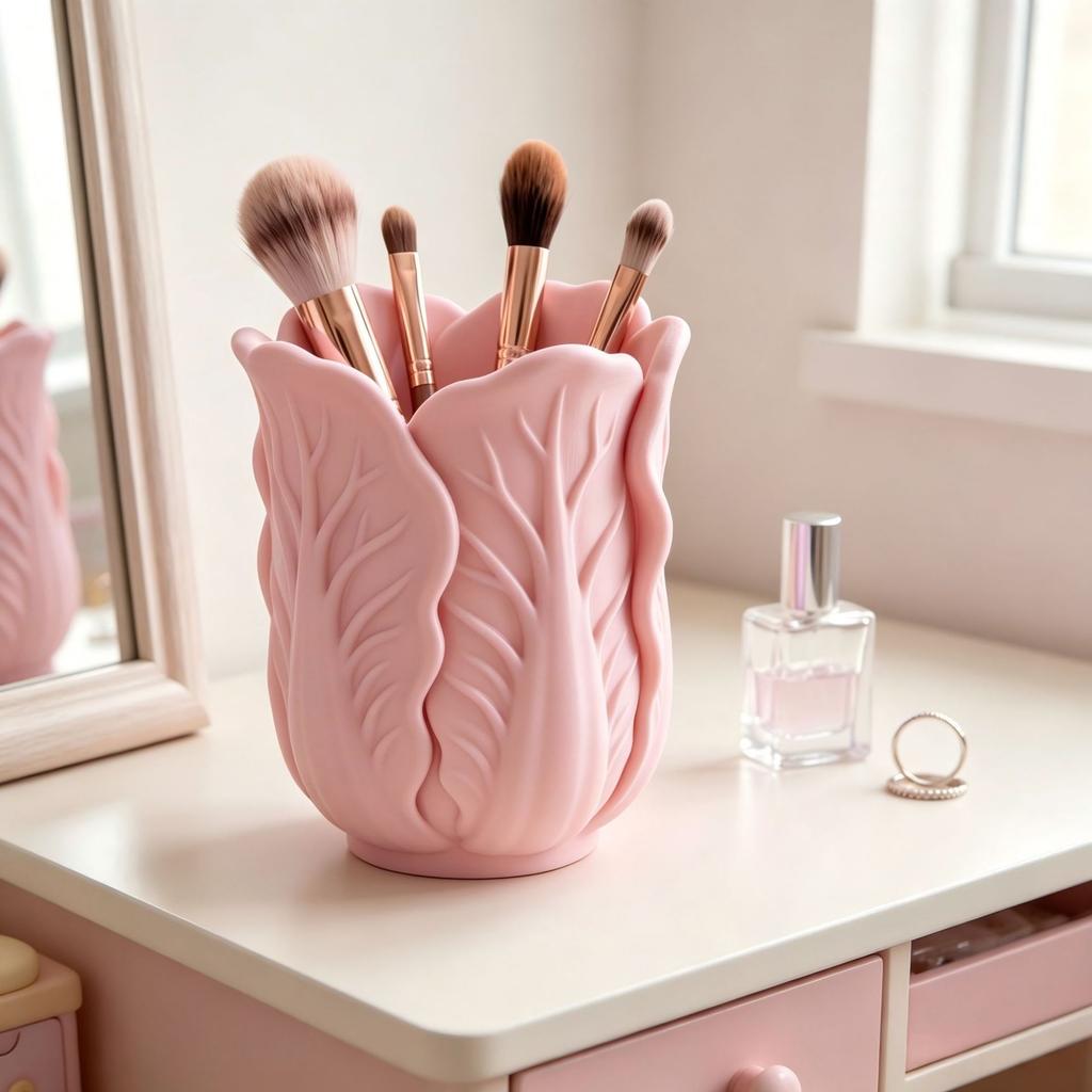 Creative Cabbage-shaped Storage Bucket, Comb Holder, Desktop Pen Holder, Cute Decorative Storage Bucket