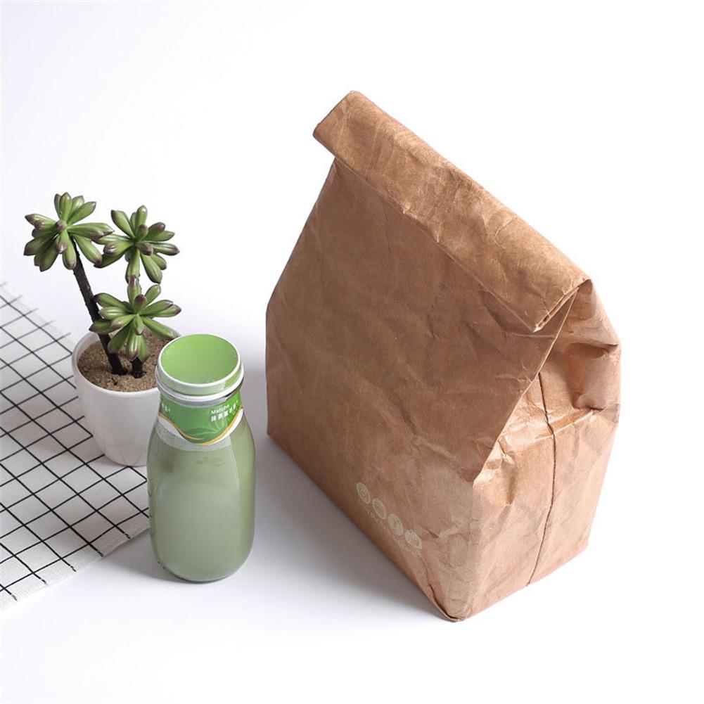 reusable brown paper lunch bolsa