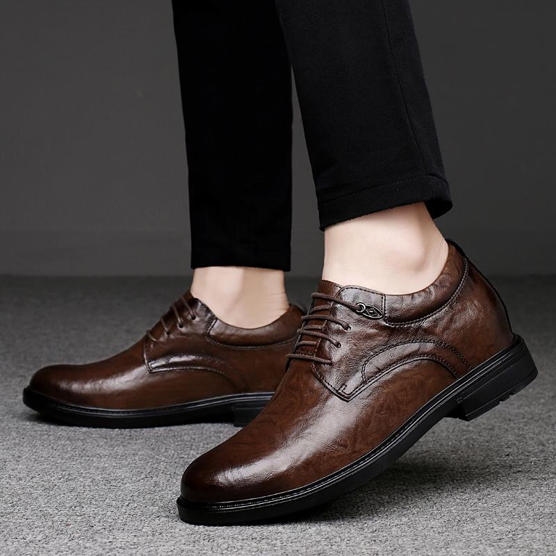 Versatile Men's Walking Shoes Fashion Brand Man Oxford Shoes Lace Up Formal Dress Footwear 2024 New Men Genuine Leather Shoes